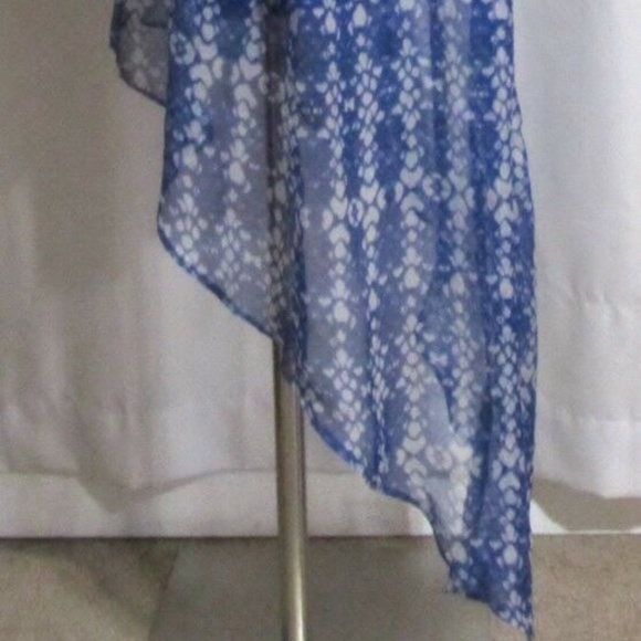 NEW Ladies CATO Blue & White Asymmetrical Dress M - Picture 5 of 7